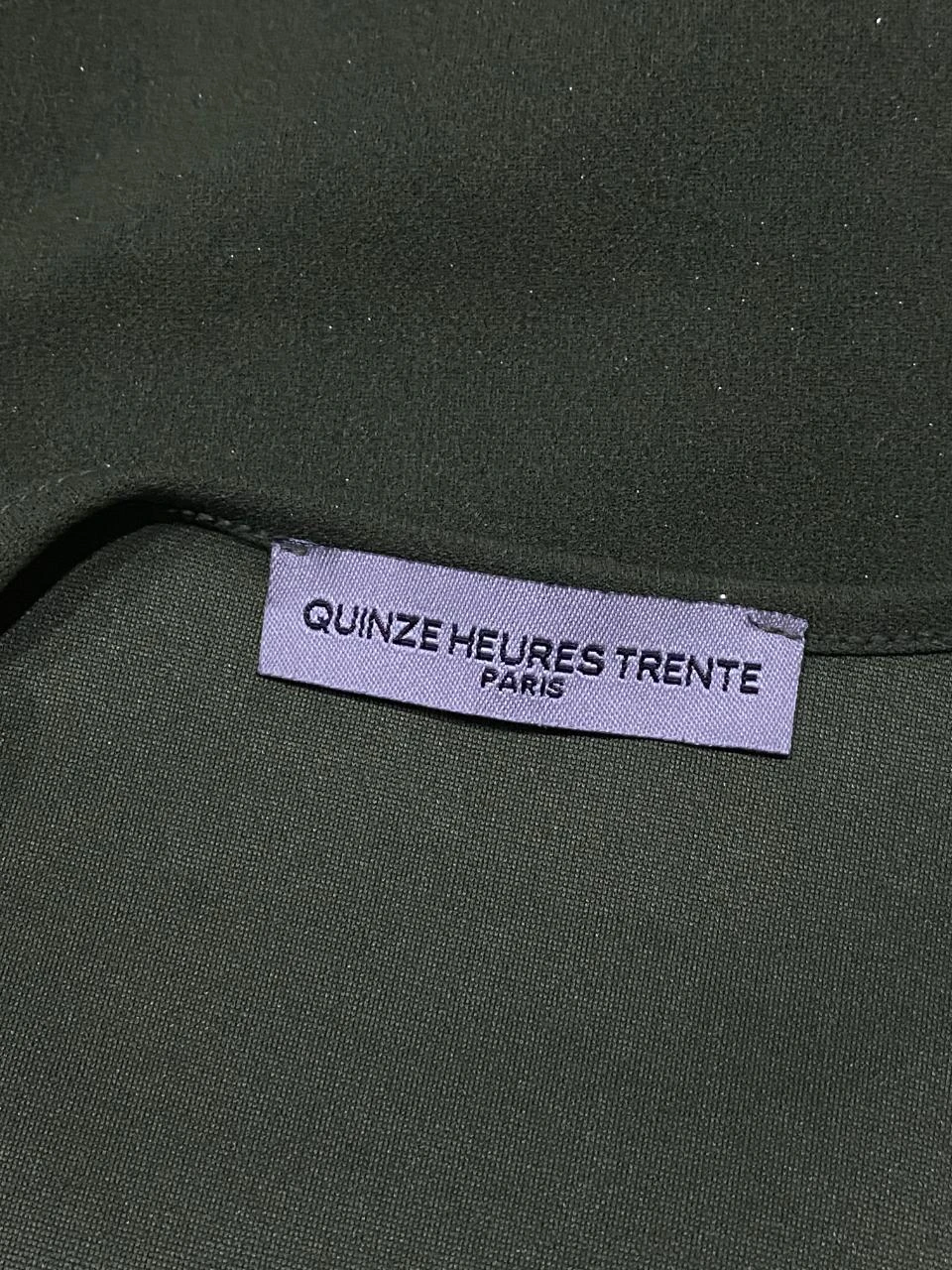 😈 Vestido verde con lentejuelas de manga 3/4 Quinze Heures Trente Paris Talla M – photo 6